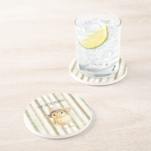 Yellow Chicken Hat Coaster