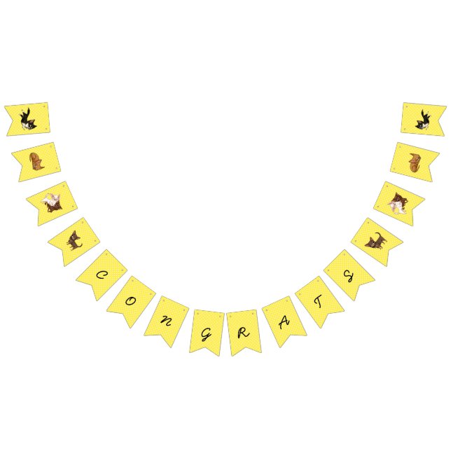 Yellow Chihuahua Bunting Party Banner (All)