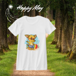 Yellow Chihuahua, Funny Pet Dog White Colour T-Shirt