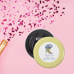 Yellow Chinoiserie High-Heel Shoe Bridal Shower Bottle Opener
