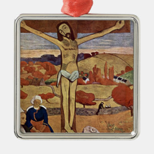 Yellow Christ by Paul Gauguin, Vintage Fine Art Metal Tree Decoration