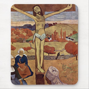 Yellow Christ by Paul Gauguin, Vintage Fine Art Mouse Mat