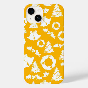 Yellow Christmas Pattern Case-Mate iPhone 14 Case