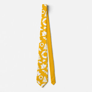 Yellow Christmas Pattern Tie