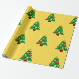 Yellow Christmas Wrapping Paper