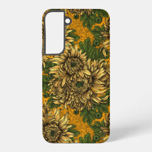 Yellow chrysanthemum flowers samsung galaxy case