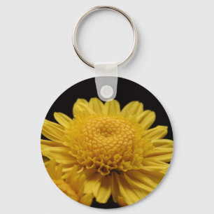 Yellow Chrysanthemum Key Ring