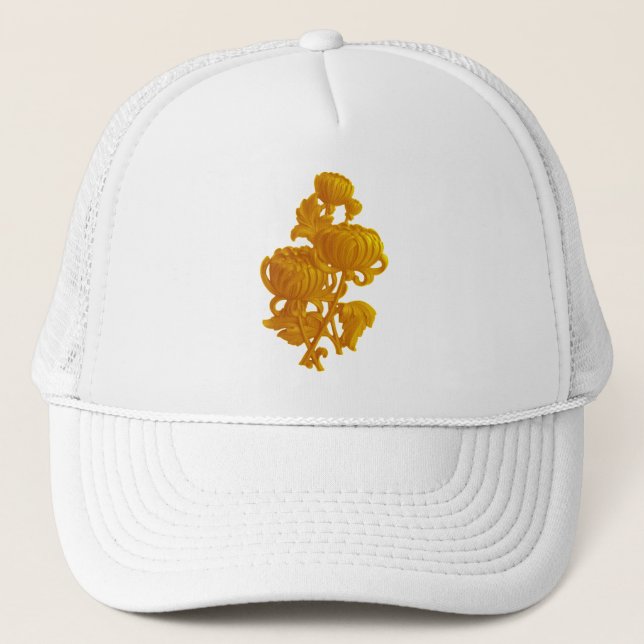 Yellow Chrysanthemum Trucker Hat (Front)