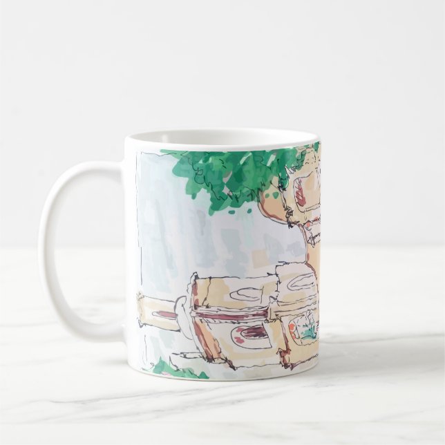 Yellow Church Coffee Mug (Left)