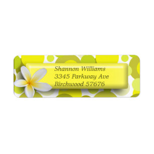 Yellow Circle Return Address Label