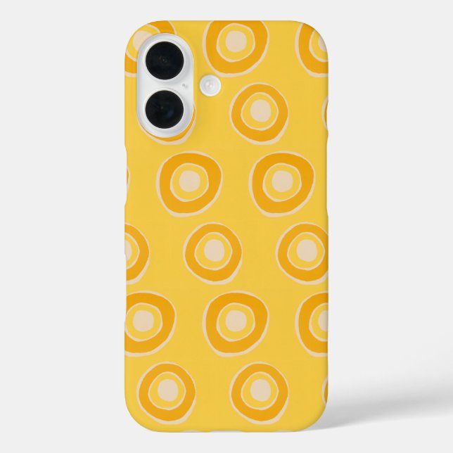 Yellow Circles Abstract Case-Mate iPhone Case (Back)