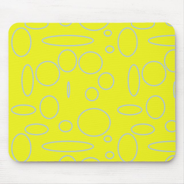 Yellow Circles and Loops Mousepad (Front)