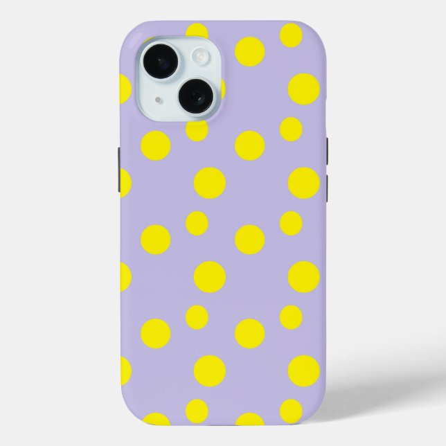Yellow circles on purple pattern Case-Mate iPhone case (Back)
