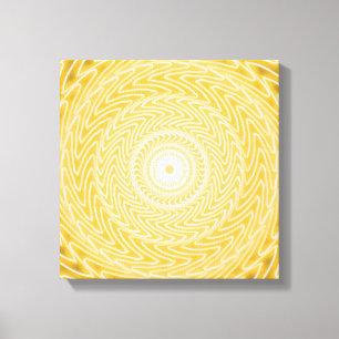 Yellow circles pattern canvas print