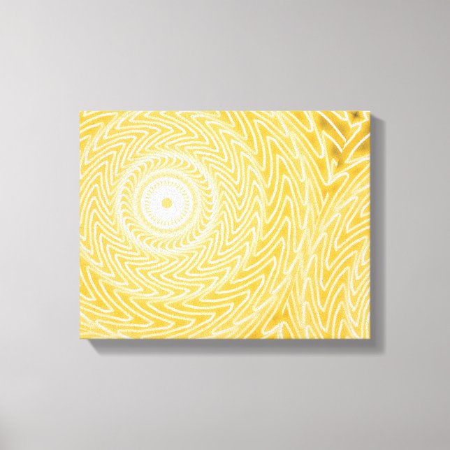 Yellow circles pattern canvas print (Front)
