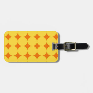 Yellow Circles Pattern Luggage Tag