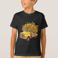 Yellow Ckup Truck Sunflower Autumn Halloween Thank