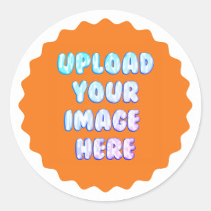 Yellow Classic Round Sticker with a Business Logo