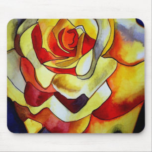 Yellow Climbing Freesia flower Mouse Mat
