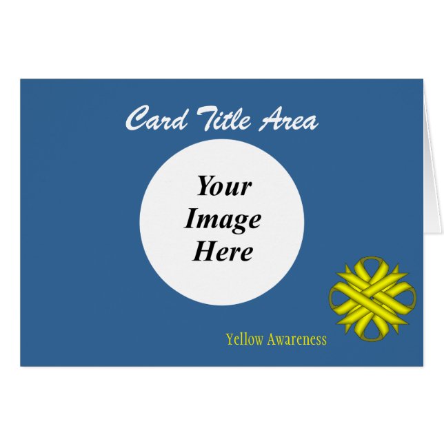 Yellow Clover Ribbon Template by Kenneth Yoncich (Front Horizontal)
