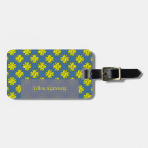 Yellow Clover Ribbon Template by Kenneth Yoncich Luggage Tag