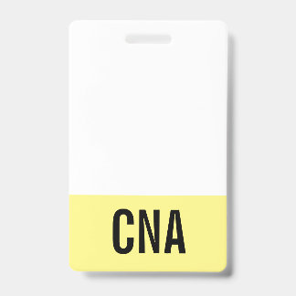 Yellow CNA Badge Double-Sided ID Badge