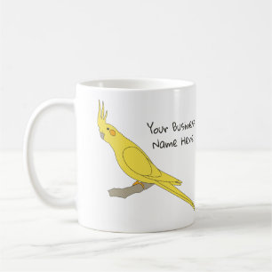 Yellow Cockatiel Bird mug, Custom Coffee Mug