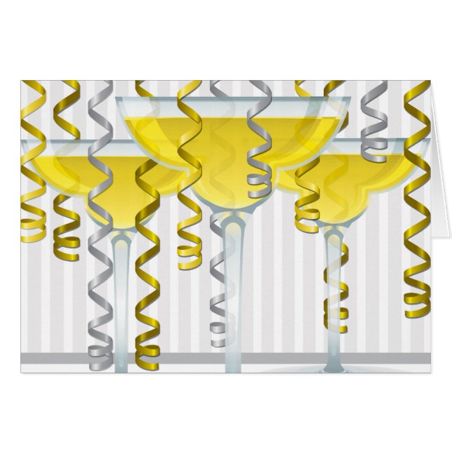 Yellow cocktail and ribbon (Front Horizontal)