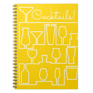 Yellow cocktail party notebook