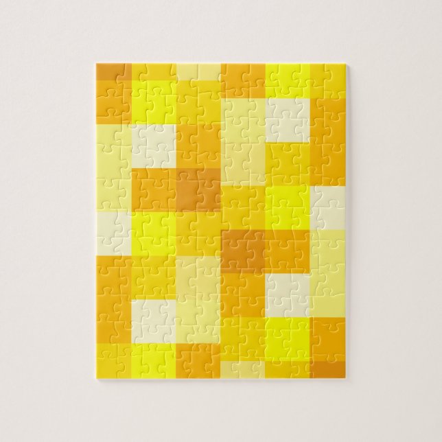 Yellow Colour Block Jigsaw Puzzle (Vertical)