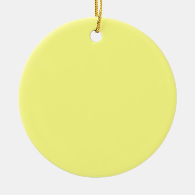 Yellow Colour Customised Designer Ceramic Tree Decoration (Front)