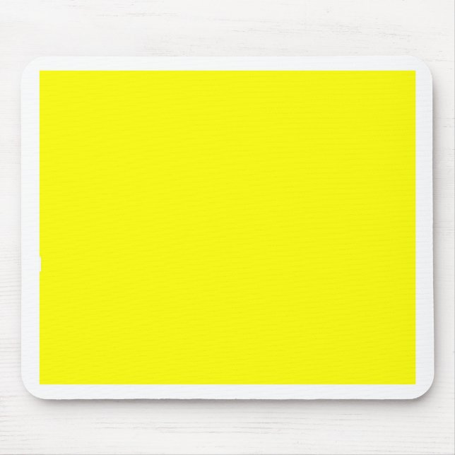 Yellow Colour Customised Designer Mouse Mat (Front)