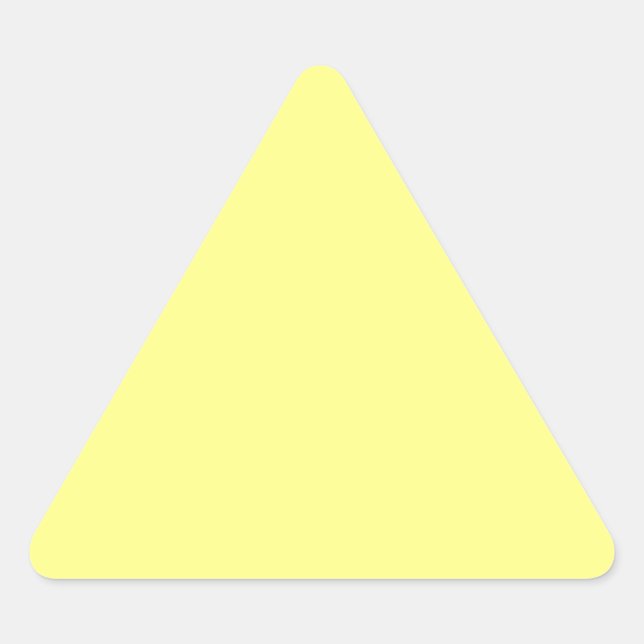 Yellow Colour Customised Designer Triangle Sticker (Front)