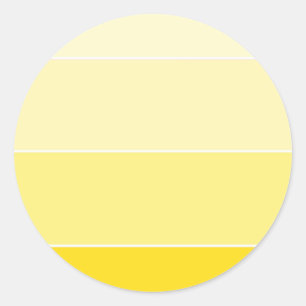 Yellow Colour Harmony Blank Elegant Template Classic Round Sticker