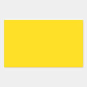 Yellow Colour Rectangle Rectangular Sticker