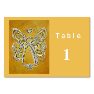 Yellow Colour Series Angel Custom Table Cards