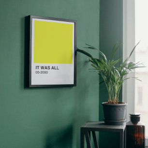 Yellow Colour Song - White Border Poster