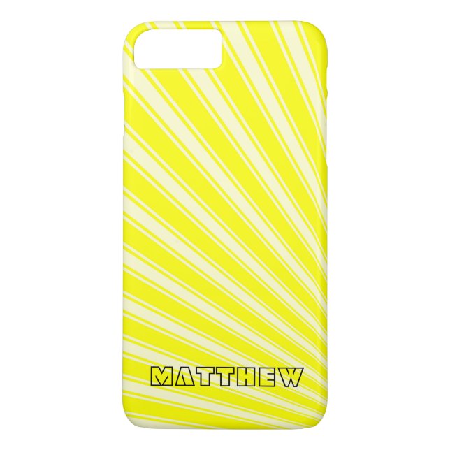 Yellow Colour Stripe Funky Pattern Case-Mate iPhone Case (Back)