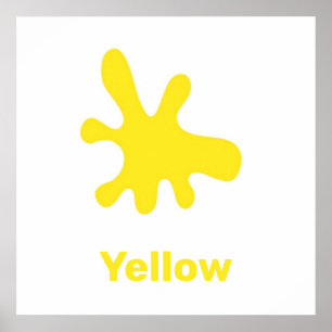 Yellow colour with words poster