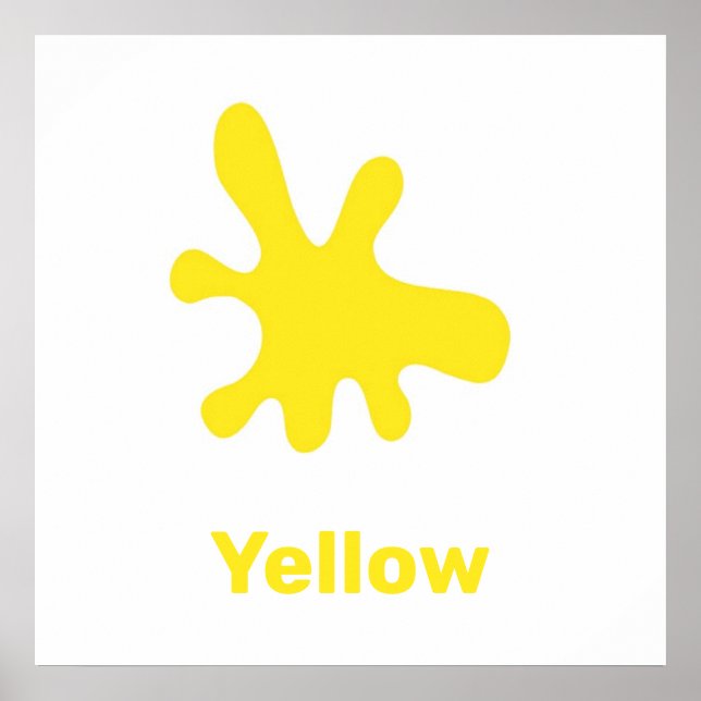 Yellow colour with words poster (Front)