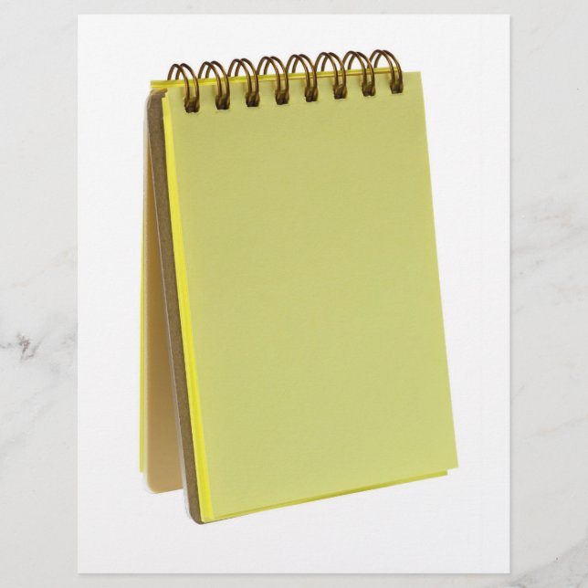 Yellow coloured notepad (Front)