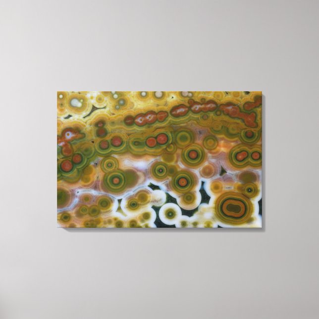 Yellow Coloured Ocean Jasper Canvas Print (Front)