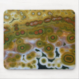 Yellow Coloured Ocean Jasper Mouse Mat