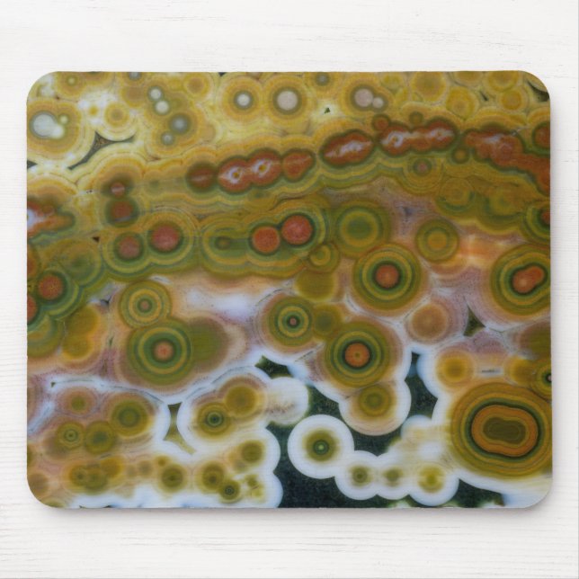 Yellow Coloured Ocean Jasper Mouse Mat (Front)