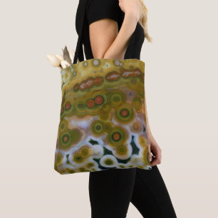 Yellow Coloured Ocean Jasper Tote Bag