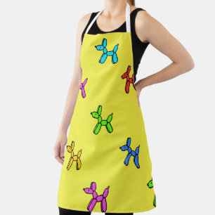 Yellow Colourful Balloon Dogs Apron