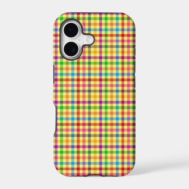 Yellow Colourful Gingham Plaid Pattern  (Back)