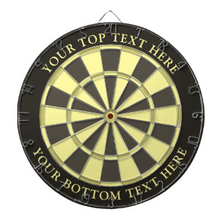 Yellow Colours Dartboard with Custom Text