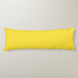 Yellow Combination Chequerboard by Shirley Taylor Body Cushion