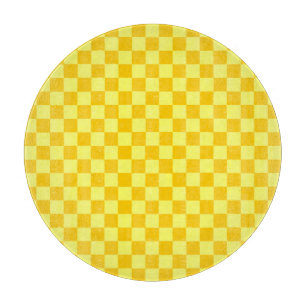 Yellow Combination Chequerboard by ShirleyTaylor Cutting Board